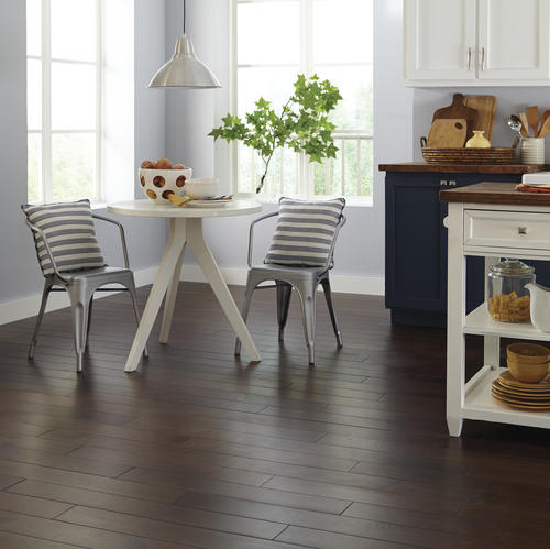 Kitchen With Wood Floors Espresso Floor