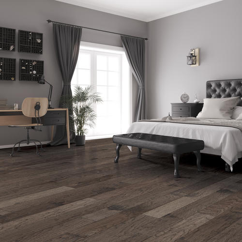 Bedroom With Wood Floors Granite Engineered Hardwood Floor
