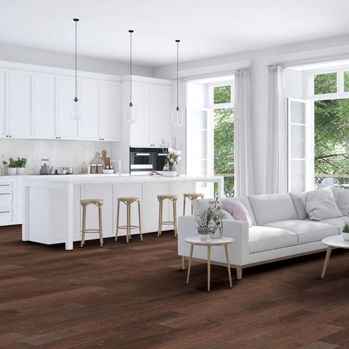 Living Room With Wood Floors Macchiato Floor