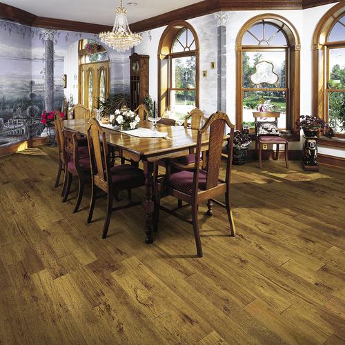 Great Lakes Wood Floors Room Scene With Provincial Hickory Floor Sample On It