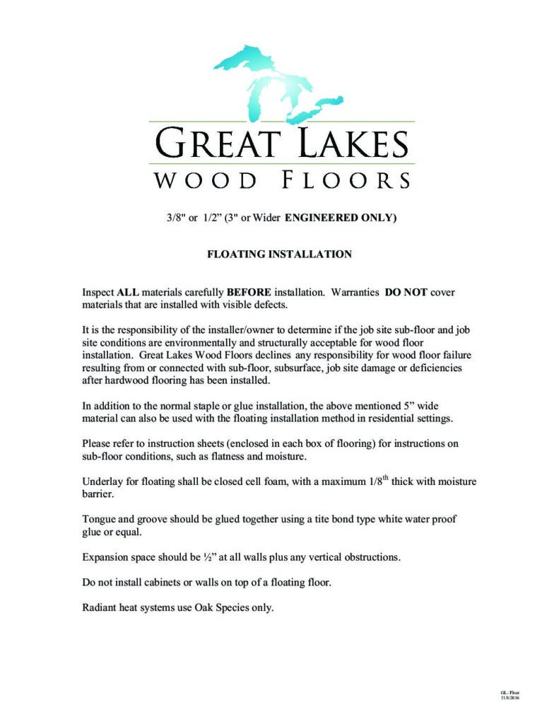 great lakes flooring warranty